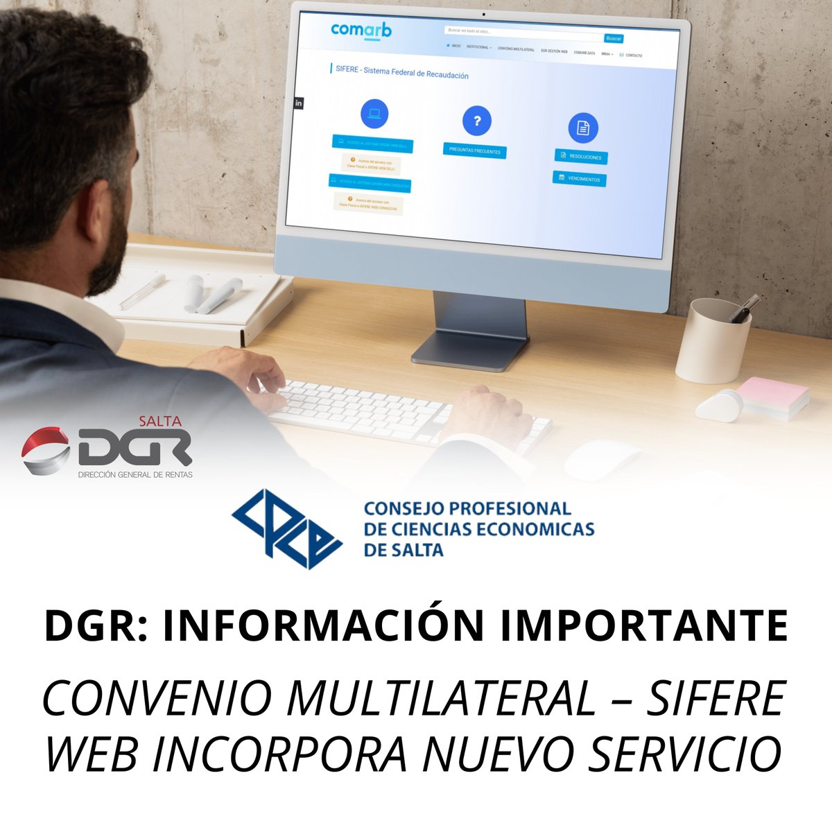 La jurisdicción de la DGR Salta, informó,  que a partir del anticipo 12/2024, incorpora en el sistema SIFERE WEB, para la confección de las declaraciones juradas mensuales CM03, las alícuotas predeterminadas.
#CPCES #DGR #Salta #SIFERE