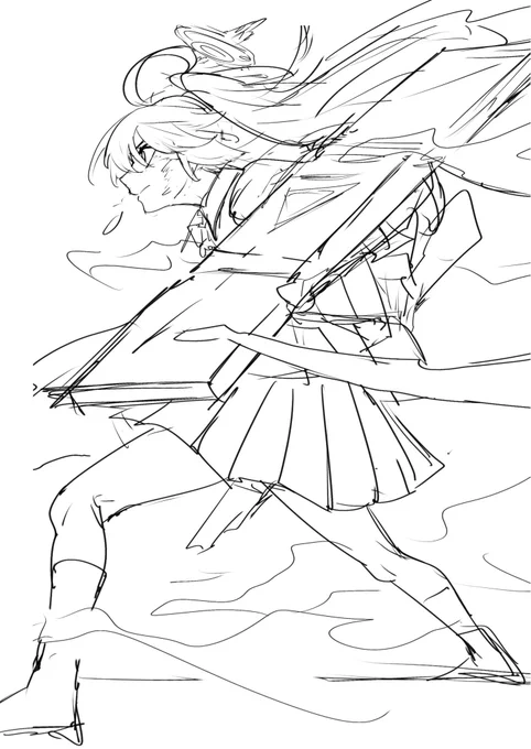 前に似たような構図描いてたので没。 