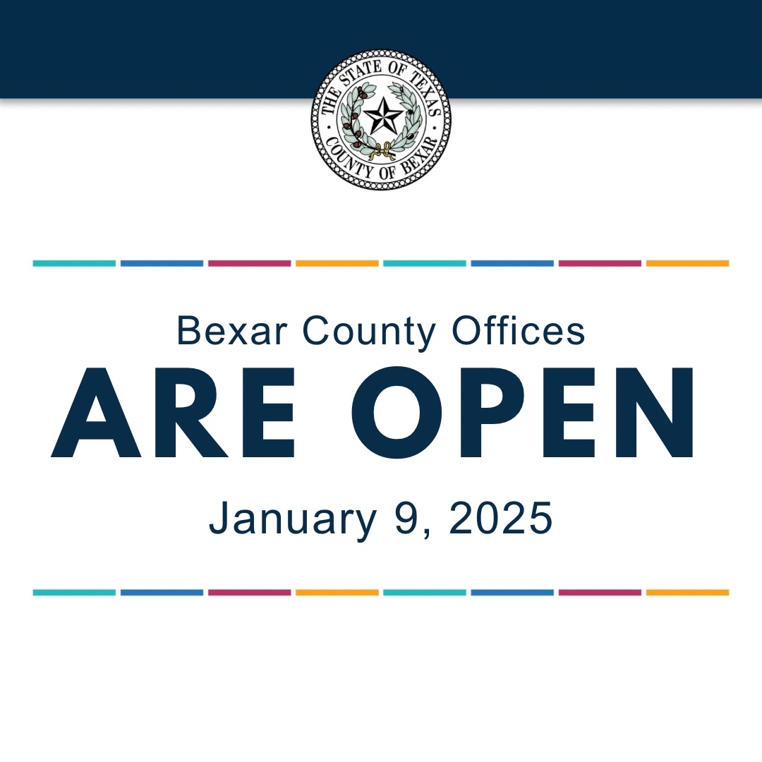 Bexar County offices will be open during normal business hours.