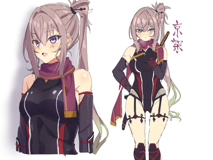 あやかし退治の女忍ラフ案。舞台は戦国時代、永禄。ただし、ヒロインのえっちコスだけは時代設定無視、平気の鉄面皮で押し通す。 