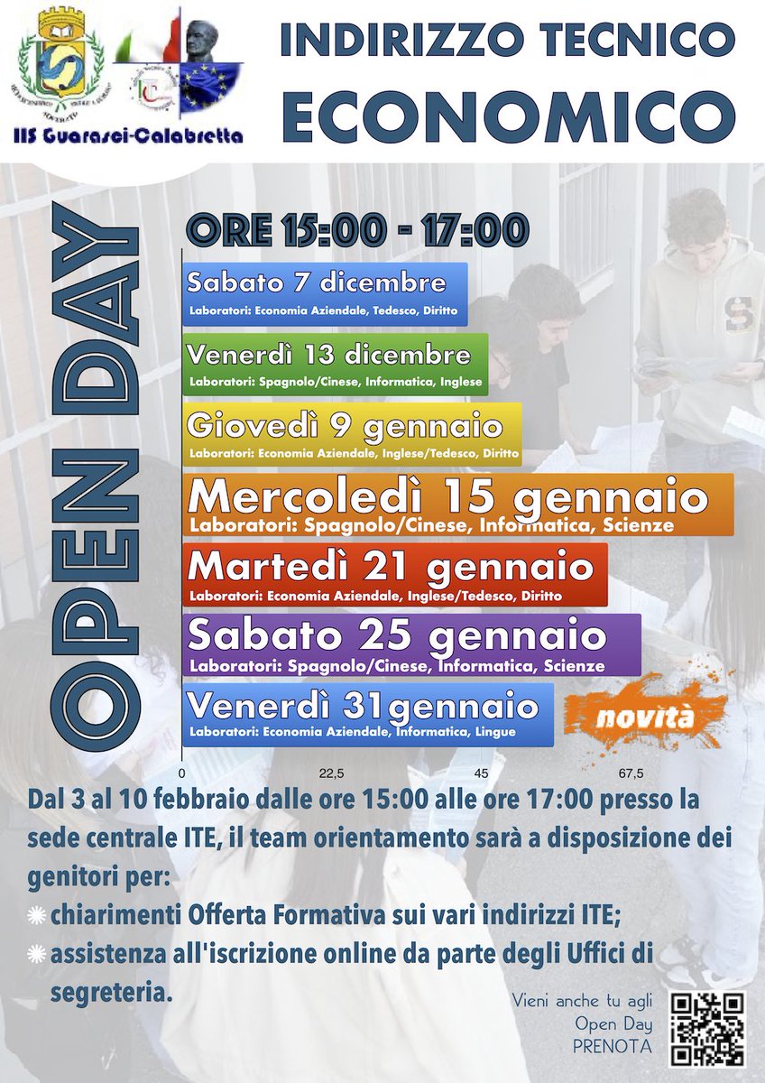 Siamo lieti di comunicarvi che abbiamo aggiunto un'ulteriore appuntamento Open Day, non mancare! #iisguarascicalabretta