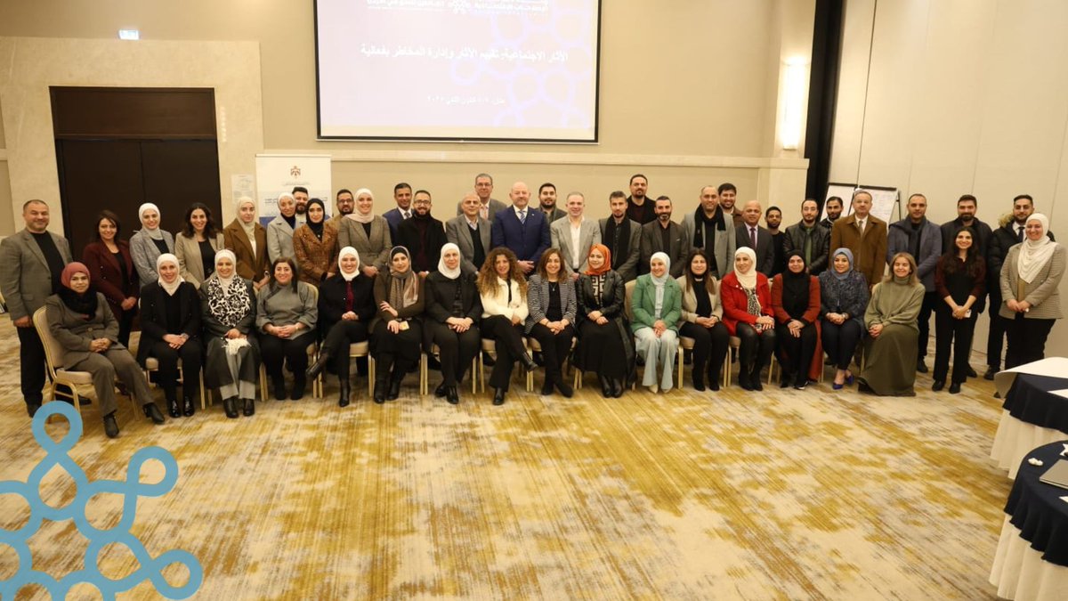 A 2-day training on #SocialImpact: Assessing Impacts and Managing Risks was held n partnership with <a href="/WorldBank/">World Bank</a> through #JordanGrowthMDTF. Over 50 participants from government entities enhanced their skills in #socialrisk management and compliance planning for government projects.