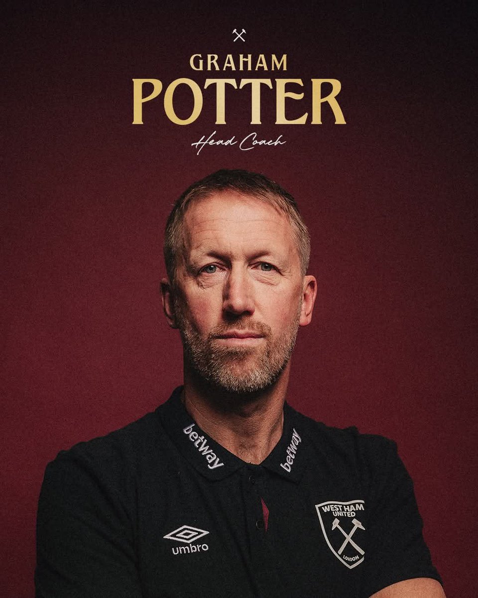 West Ham United telah Memilih Graham Potter sebagai pelatih kepala baru klub!

 Menandatangani kontrak selama dua setengah tahun dan akan bergabung dengan Bruno Saltor, Billy Reid, dan Narcis Pelach sebagai staf pelatih tim utamanya!