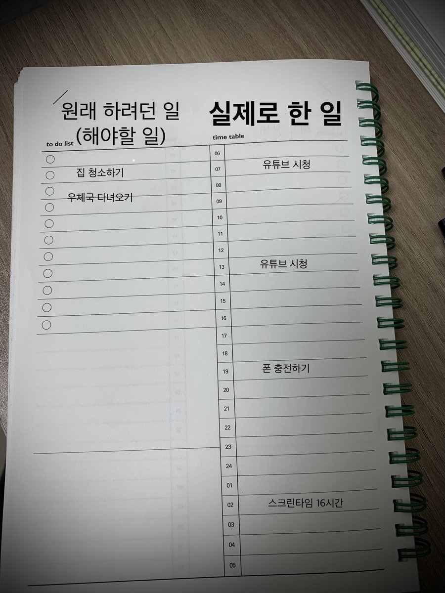 adhdkorean's tweet image. 이럴땐 투두리스트 옆에
&amp;lt; 실제로 완료한것 &amp;gt; 에 대해 적어보면
도움이 됩니다 (..사진은 예시입니다)