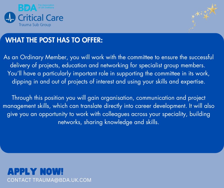 We are looking to recruit an Ordinary Member! Let us know if you are interested in this role!