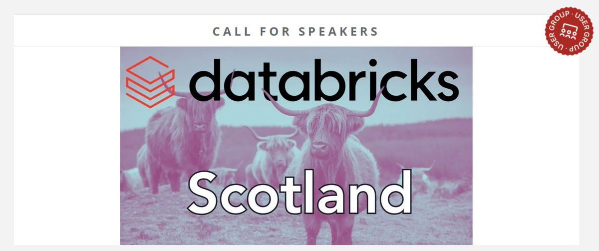Did you know ℹ️

The Databricks Scotland Meetup has a <a href="/Sessionize/">sessionize</a>.com page to submit sessions. 🙌🏻

Come speak to the Databricks community (next event is the 23rd Jan).

Send your session, and the dates you're interested in here: buff.ly/4gJacIz

#datacommunity #Databricks