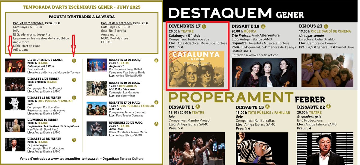 📢📢📢Eeeeep!!! #TORTOSA divendres 17 "baixem".
Tot un honor encetar la temporada teatral 😜😚😎
Veniu-hi, que riureu i us ho passareu MOOOOLT bé! 🥳🤣🙃
Entrades a 
teatreauditoritortosa.cat/event/cataluny…
#Baixebre #Terresdelebre #teatre #Catalunya #poesia #comic #humor #paròdia