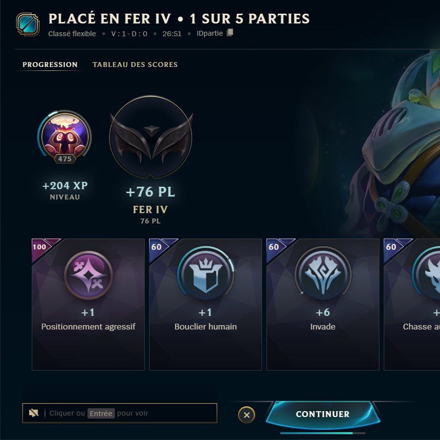 Ah oui le reset de la saison il reset bien heiiiiiiiin