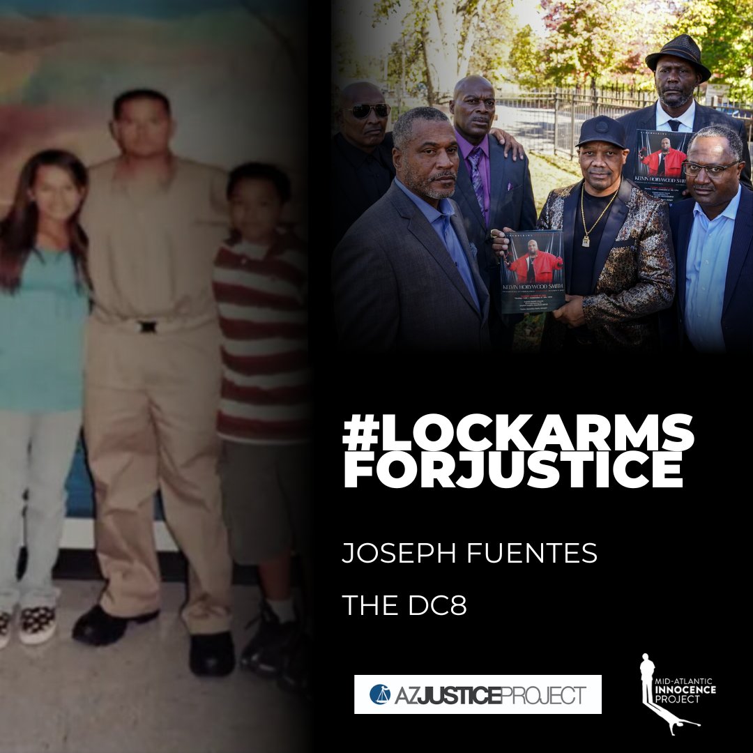 #LockArmsForJustice. To take action for Joseph, sign the petition by visiting this link: azjusticeproject.org/advocacy/#/. If you would like to sign a letter supporting the pardon applications of the DC8, you can do so via 8thandhjustice.org/get-involved. <a href="/ArizonaJP/">AZ Justice Project</a>