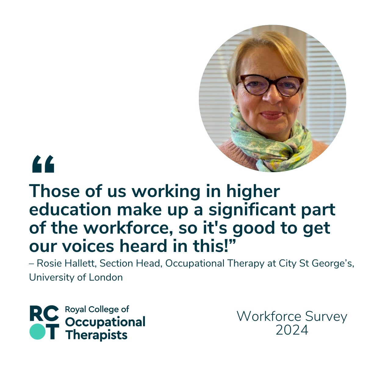 Royal College of Occupational Therapists (@thercot) on Twitter photo 🤩 Join <a href="/OTRosie/">Rosie Hallett</a> and take part in our Workforce Survey to help shape the future of occupational therapy.
⏰ You've got until 11.59pm, Sunday 12 January: loom.ly/81D0Lhc
🗣️ Your voice matters, don't miss your chance to get involved!
<a href="/SGUL_OT/">Occupational Therapy at City StGeorge’s University</a> 🤩 Join <a href="/OTRosie/">Rosie Hallett</a> and take part in our Workforce Survey to help shape the future of occupational therapy.
⏰ You've got until 11.59pm, Sunday 12 January: loom.ly/81D0Lhc
🗣️ Your voice matters, don't miss your chance to get involved!
<a href="/SGUL_OT/">Occupational Therapy at City StGeorge’s University</a>