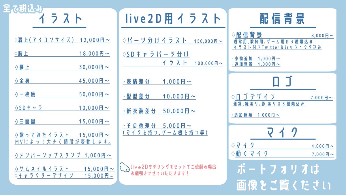 10bira_work's tweet photo. DMorメールにてご依頼ご相談お受けしております✨
見積もりだけでも知りたい！等柔軟にご対応いたします。
お気軽にお問い合わせください。 https://t.co/YPGypwdWrn