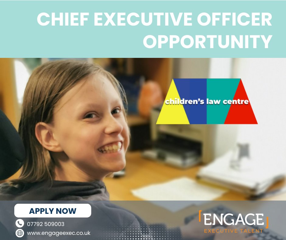 Engage Executive Talent (@engageexec) on Twitter photo ā CLC uses the law to vindicate childrenās rights; provides legal advice to children and advocates for legislative and policy change
ā° Apply by 10 Feb 2025
ā” For more info visitšbit.ly/3E0mai8
<a href="/ChildLawCentre/">Children's Law Centre (CLC)</a> ā CLC uses the law to vindicate childrenās rights; provides legal advice to children and advocates for legislative and policy change
ā° Apply by 10 Feb 2025
ā” For more info visitšbit.ly/3E0mai8
<a href="/ChildLawCentre/">Children's Law Centre (CLC)</a>