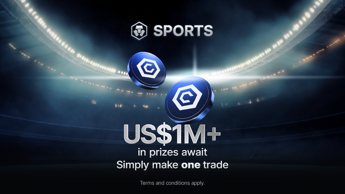The Sports Trading Campaign ends on Jan 13 🏟️ Be among 10,000 lucky users  to win US$100 worth of the Cronos Crypto Basket! To join, try our Sports  feature after signing up