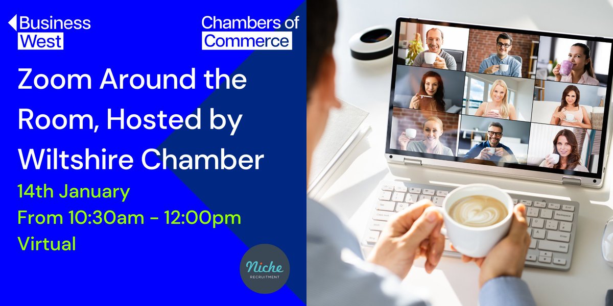 Do you want to make business connections in 2025? 

Start the year with our Zoom Around the Room event on the 14th January! 

You'll have the opportunity to share and connect with Chamber members and the local business community.  

Book your place👉 bit.ly/49oab9W