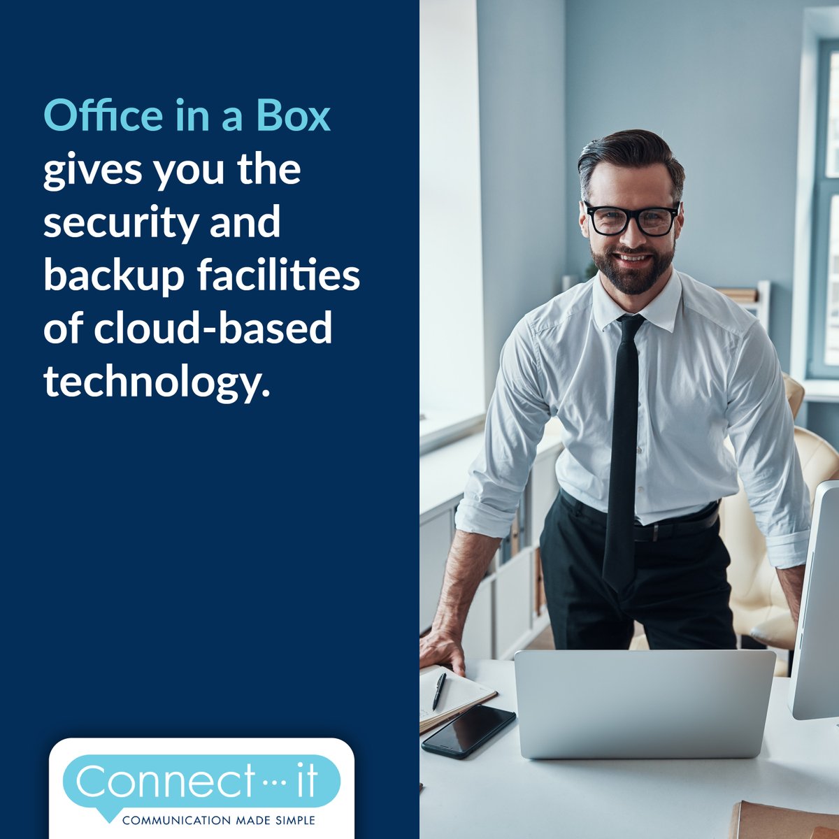 Connectitco's tweet photo. Office in a Box gives you the security and backup facilities of cloud-based technology so that you can concentrate on your business. We provide you with an easily reachable point of contact that is available 24/7 for technical support. 📱 https://t.co/ZvLdDgek1S