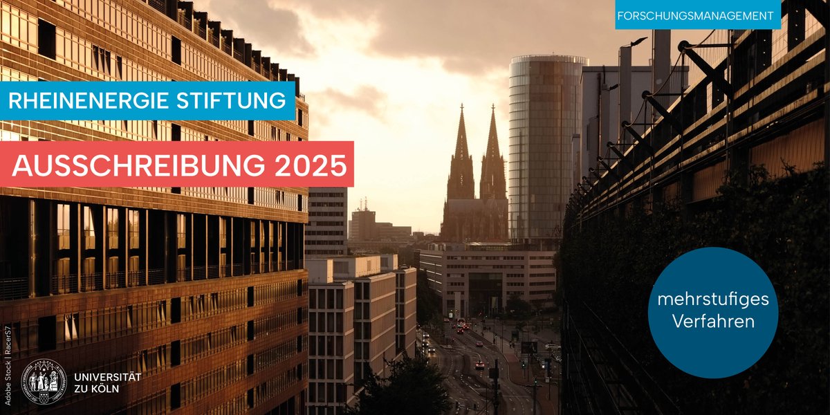 // RheinEnergie Stiftung | Ausschreibung 2025 //
Auch in diesem Jahr werden Kooperationsprojekte zu nachhaltigen Themen von Mitgliedern Kölner Hochschulen gefördert.  In einer zweiten Förderlinie wird zudem erstmals eine Promotion unterstützt! #uniköln
➡️verwaltung.uni-koeln.de/forschungsmana…