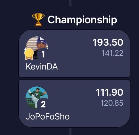 lukesawhook's tweet photo. Thank you SO MUCH to everyone who played in the 2024 Sawhook Showdown!

CONGRATULATIONS to our 2024 SAWHOOK SHOWDOWN GRAND CHAMPION! 

@itsBeckz scored a SHOWDOWN HIGH 193 points in championship week 🚀

Congratulations to our GRAND CHAMPION! 

You’ll be receiving a free @DynastyDecks as a prize for being our Grand Champ!
