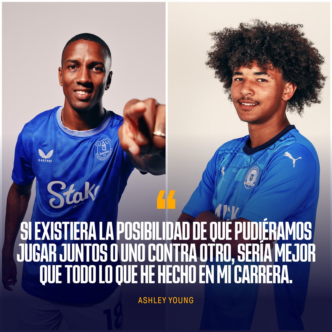 EvertonESP's tweet photo. ¡Ashley Young podría jugar contra su hijo Tyler esta noche en el partido de la tercera ronda de la FA Cup contra el Peterborough United! 🤯 https://t.co/HYbUF53cYK