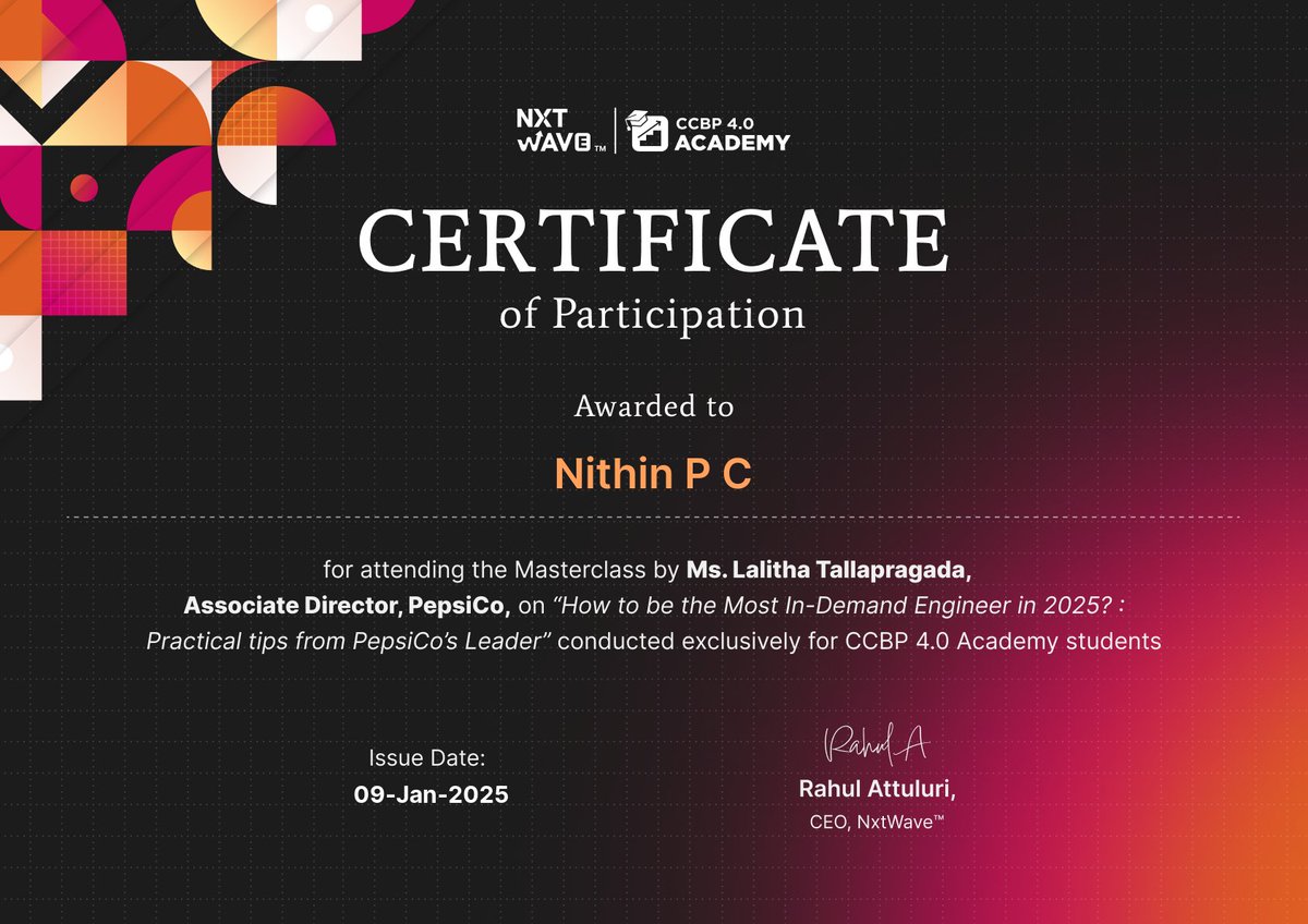 Nithin kaariappa tweet media