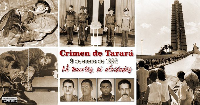 Hoy se rinde tributo a los jóvenes asesinados el 9 de enero de 1992 por contrarrevolucionarios en su afán por abandonar ilegalmente el país, conocido como el Crimen de Tarará. #CubaMined #CubaViveEnSuHistoria #ConLaFuerzaDeLaVerdad #PinarXNuevasVictorias #PinardelRío