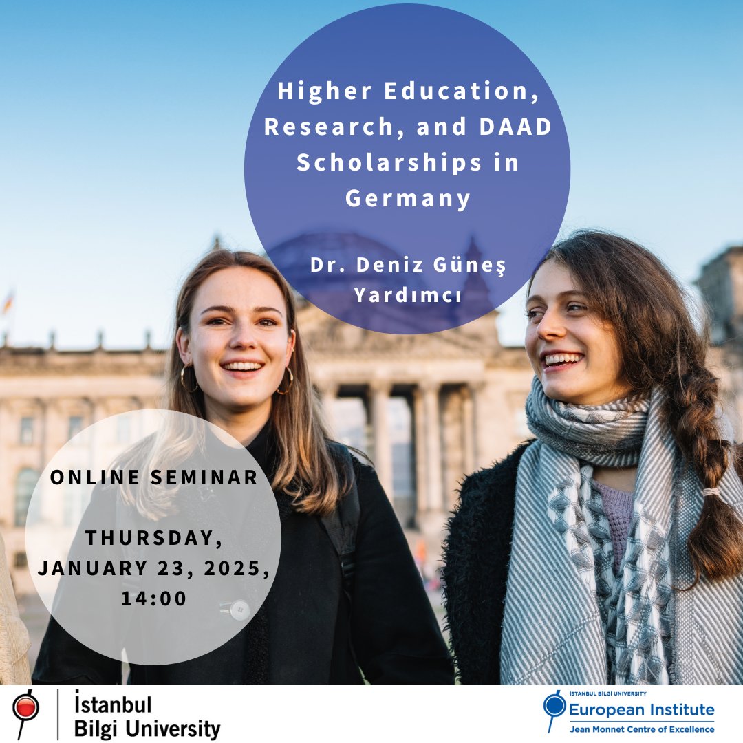 📢SEMINAR: "Higher Education, Research, and DAAD Scholarships in Germany"

📅 Thursday, January 23, 2025
⏰ 14:00
📍Zoom

Explore higher education and research opportunities in Germany and learn more about DAAD scholarship programmes.

Registration: us02web.zoom.us/meeting/regist…