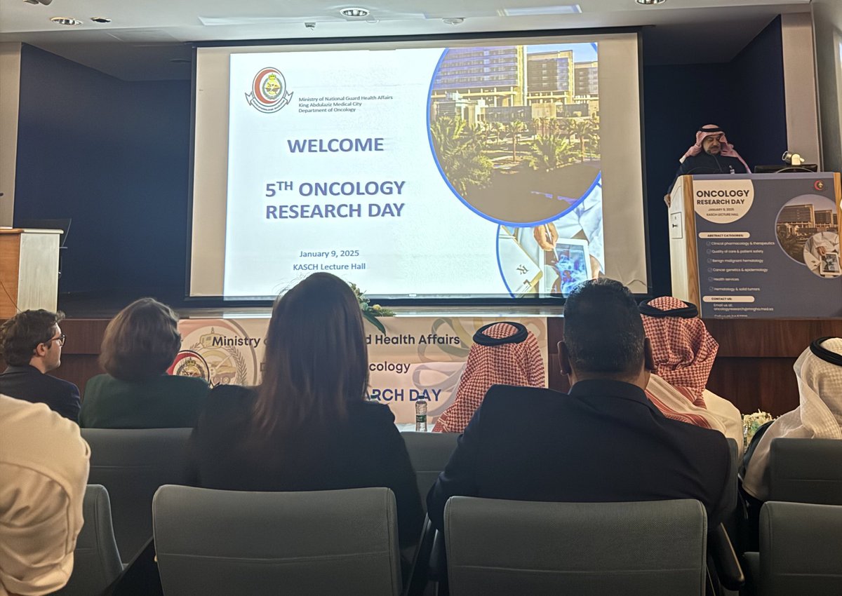 An inspiring day at the 5th Oncology Research Day! 
It was an honor to hear from the CEO of NCCN Dr. Crystal Denlinger on the impact of MENA-NCCN &amp; MNGHA collaboration. 

Thank you to Dr. Kanan Alshammari and the entire team for putting together such a fantastic event and making