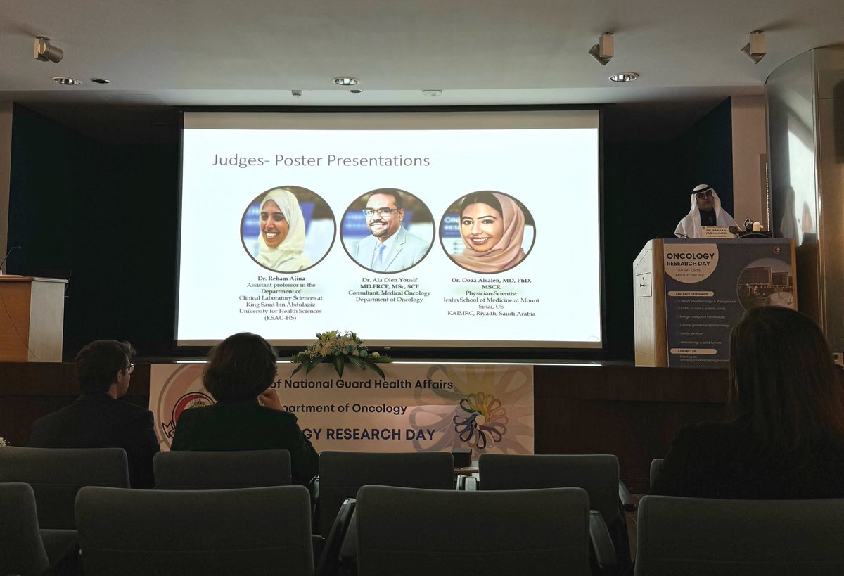 Research_Easy's tweet photo. An inspiring day at the 5th Oncology Research Day! 
It was an honor to hear from the CEO of NCCN Dr. Crystal Denlinger on the impact of MENA-NCCN & MNGHA collaboration. 

Thank you to Dr. Kanan Alshammari and the entire team for putting together such a fantastic event and making me part of it. 
H.E. Dr. Alkanawy shared inspiring remarks that highlighted the significance of the event and its objectives. 

@DrCrystalD @Dr_Kanaan07 @NGHAnews @NCCN