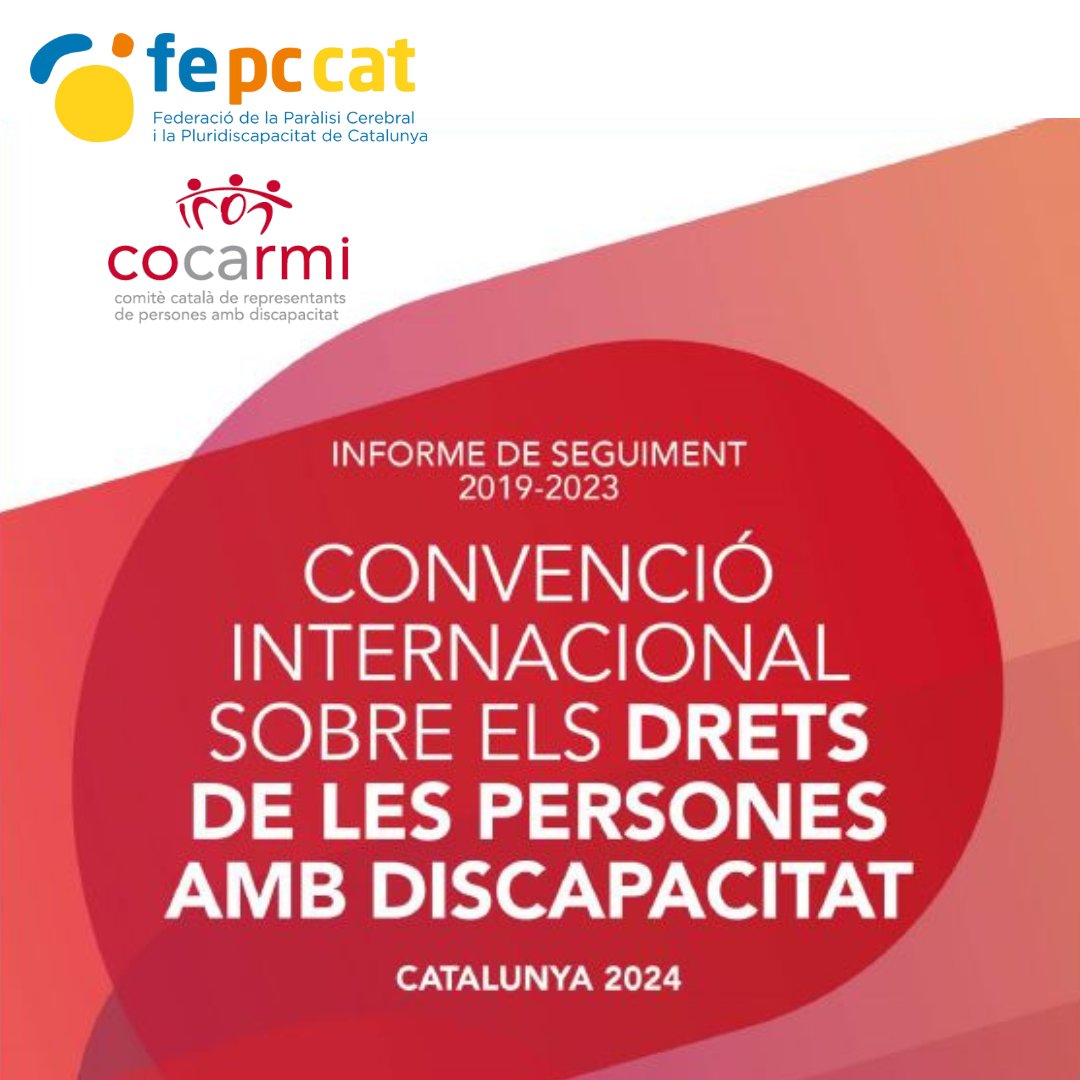 👉🏻<a href="/cocarmi/">Cocarmi</a> ha publicat recentment el primer "Informe de Seguiment de la Convenció sobre els Drets de les Persones amb #Discapacitat" a Catalunya, elaborat en col·laboració amb la FEPCCAT i altres entitats que formen part del comitè.

📋Informe complet👉🏻shorturl.at/FW5J6