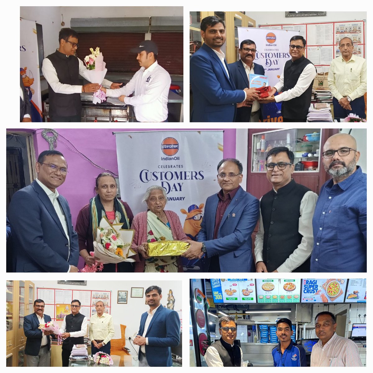 Gujarat State Office and Ahmedabad IDO celebrated customers day by meeting several categories of customers including NDEC, Commercial and Domestic.ED&amp;SH, GSO Shri. S.K.Behera met with our esteemed  LPG customers and extended his greetings.<a href="/ChairmanIOCL/">ChairmanIOC</a> <a href="/DirMktg_iocl/">Director (Marketing), IndianOil</a> <a href="/IOCGujarat/">IndianOil Gujarat</a>