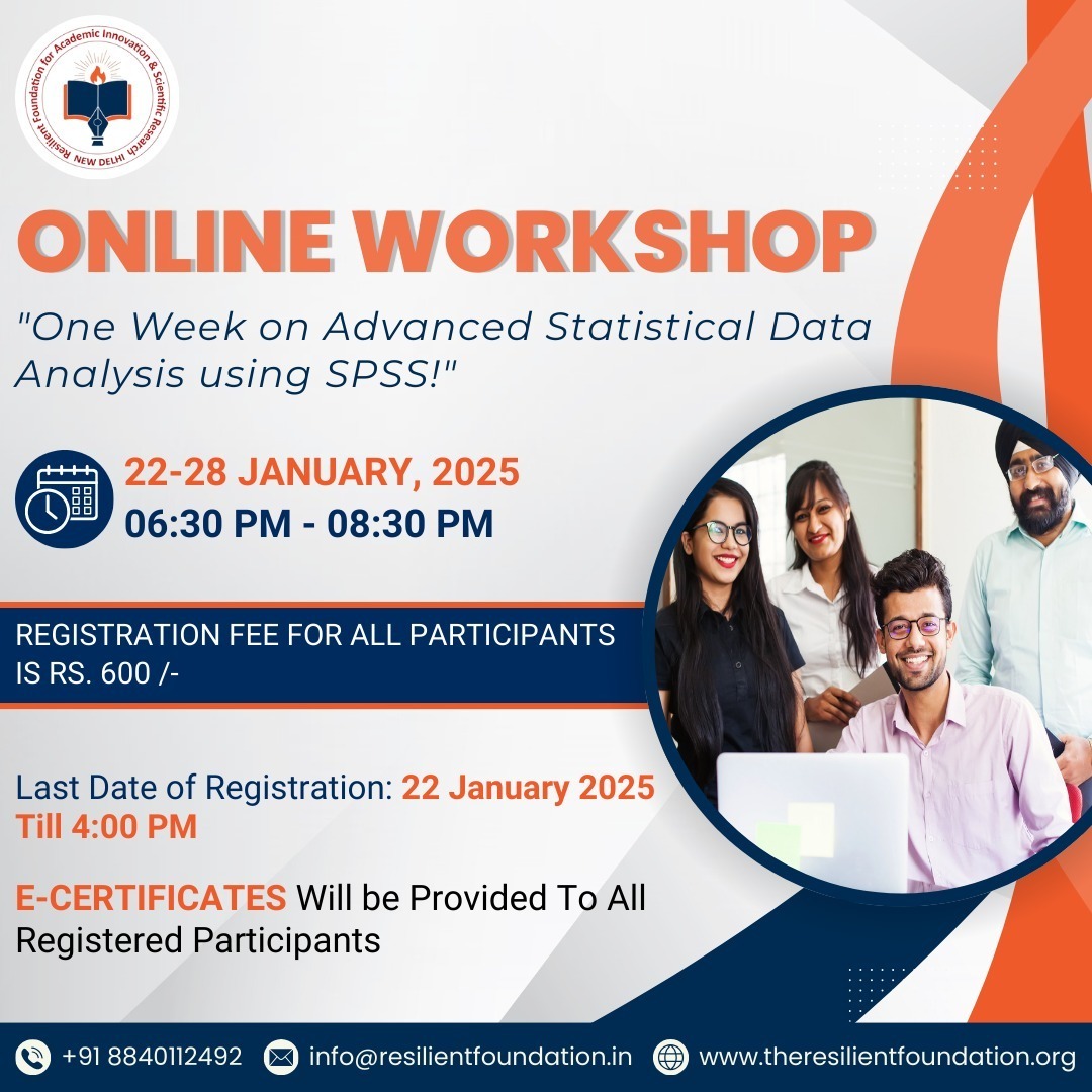 resilient_fdn's tweet photo. π Ready to Learn Data Analysis Using SPSS?
Join our online workshop and improve your skills in data analysis.
Click the link to register: https://t.co/M2nESgs9SO
#OnlineWorkshop #SPSS #DataAnalysis #AdvancedStatistics #Workshop2025 #SPSSWorkshop #ResilientFoundation https://t.co/4SpQk8B2HI