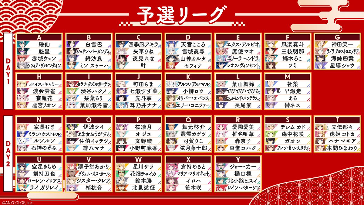 【#にじさんじ麻雀杯2025 まもなくDay2開始！】

『新春！にじさんじ麻雀杯2025』の予選後半は
このあと≪ 1月12日(日)14時 ≫より配信スタート！！

本日の結果で決勝トーナメントに進む32名が決定！
誰が勝ち進むのか、最後までお見逃しなく👀

▼Day2待機所はこちら
🀄️予選後半(N〜Y卓)🀄️
