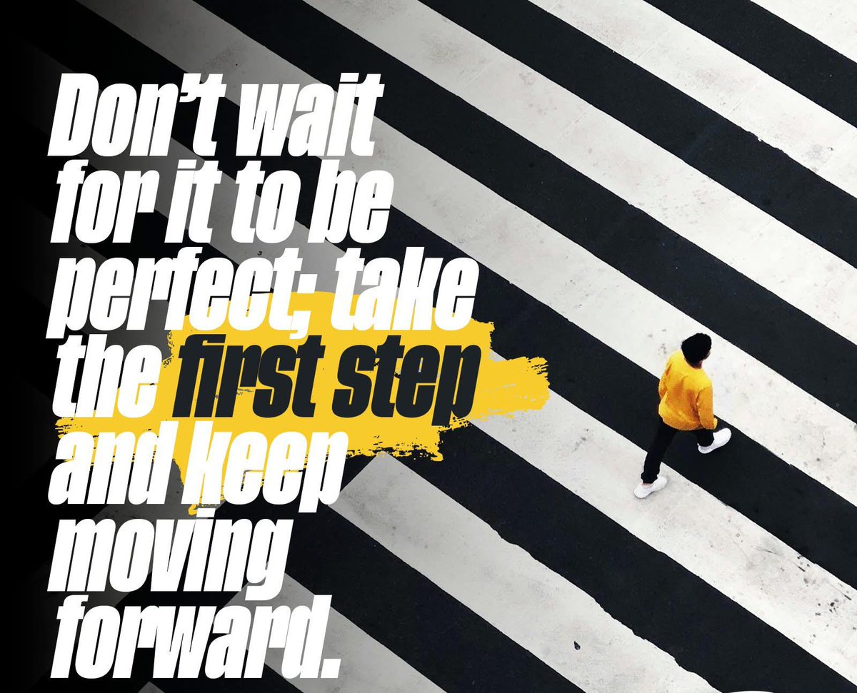 peterrios13's tweet photo. Don’t wait for it to be perfect, take the first imperfect step.

🚶‍♂️Action:The ideal moment to start will never arrive, because success isn’t built on perfection—it’s built on action. Take that first step today, even if it’s imperfect. Progress will always be better than inaction! https://t.co/ChWmeJECXE