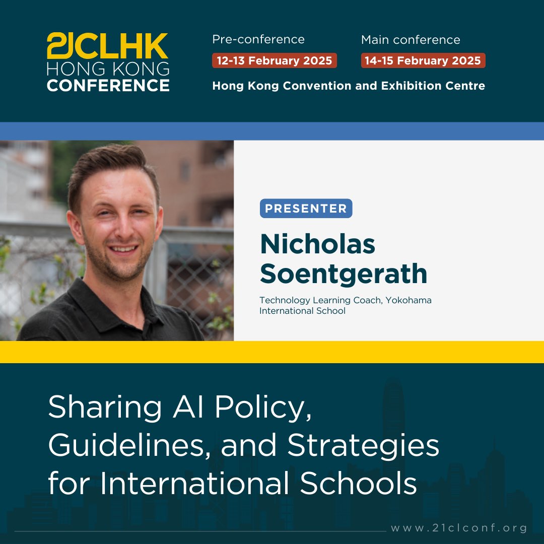 I’ll be sharing some of the work we’ve been doing at YIS in Hong Kong in a few weeks! Hope to see some ex-colleagues there! #21CLHK #21cl <a href="/21cli/">21st Century Learning</a>