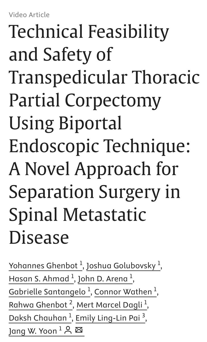 jwyoonspine's tweet image. The benefit of endoscopic surgery is amplified in fragile patients requiring morbid procedures. Endoscopic techniques enable quicker recovery and faster transition to radiation/chemotherapy, possibly aiding metastatic disease control. sciencedirect.com/science/articl…