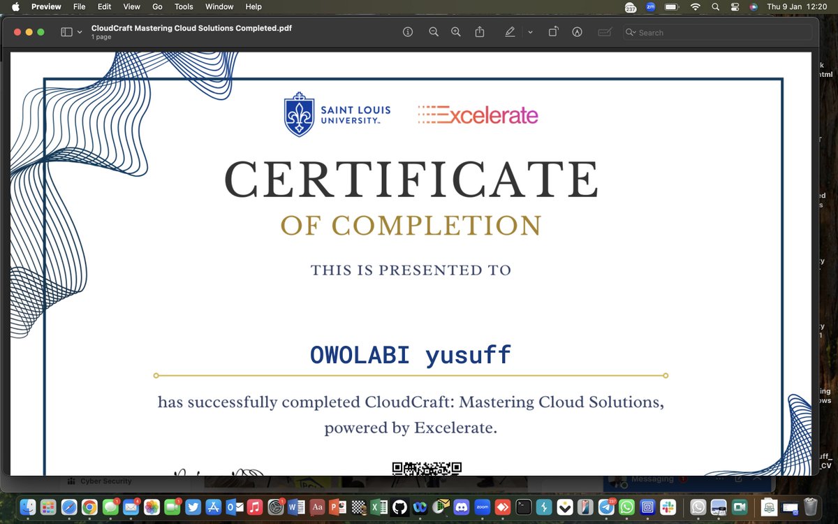 owolabiyusf_dev's tweet photo. #CloudCraft; #MasteringCloudSolutions From customs foundation to Fundamentals and it’s #Architecture
@akintunero @ireteeh can wait to add-up @Cyblackorg…
Better days ahead…
More 🏆 https://t.co/CQbCUTYCz1