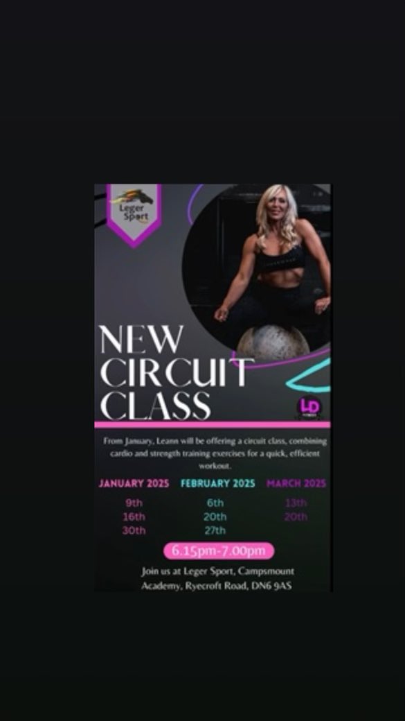 💥 New Class starting this evening with Leann. 💥

Join us for Circuits at 6:15pm-7.00pm. 😅

📆 See promo for the upcoming session dates.