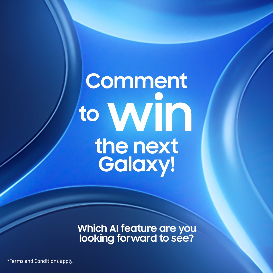 Ready to WIN the next Galaxy? 🚀 Which new AI feature will be revealed at #GalaxyUnpacked? Hint: A true AI companion is coming. 

💡 The last one to comment may stand a higher chance to win! 😏

T&amp;Cs apply: smsng.co/TC