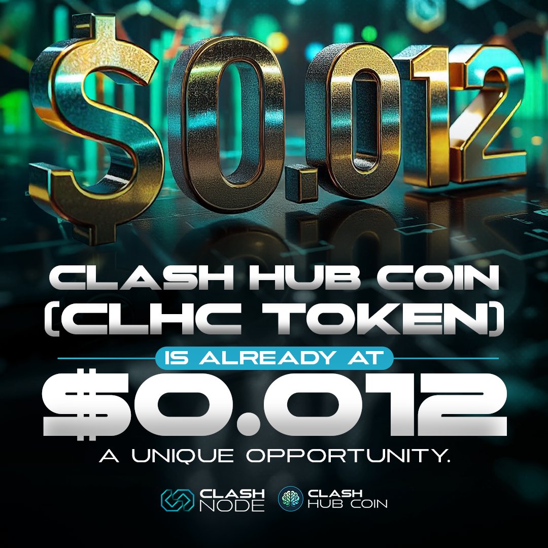 ClashNode's tweet photo. 🚀 The Clash Hub Coin Token (CLHC) is now $0.012 – a unique opportunity.

💡 Why seize this moment?

📉 Initial Accessible Price: Position yourself strategically before the accelerated appreciation.

🔗 Get your tokens today:
👉 https://t.co/O1sq0UyzNc https://t.co/zd5xtIegg3