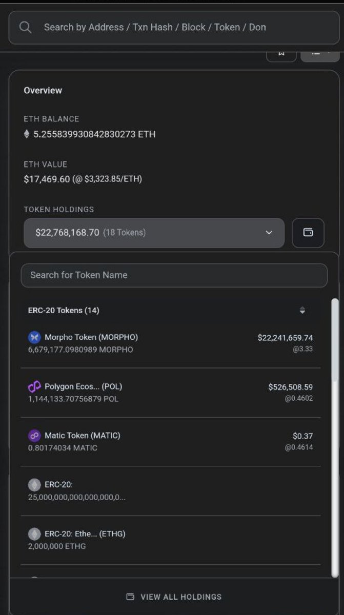 ElonTrades's tweet photo. Whale, possibly an exchange, loading up on $MORPHO.

$22m in last 19 days.

Thanks to @mahoonwen for the heads up.

https://t.co/sphS22sAFk https://t.co/hwEAF5sb9A
