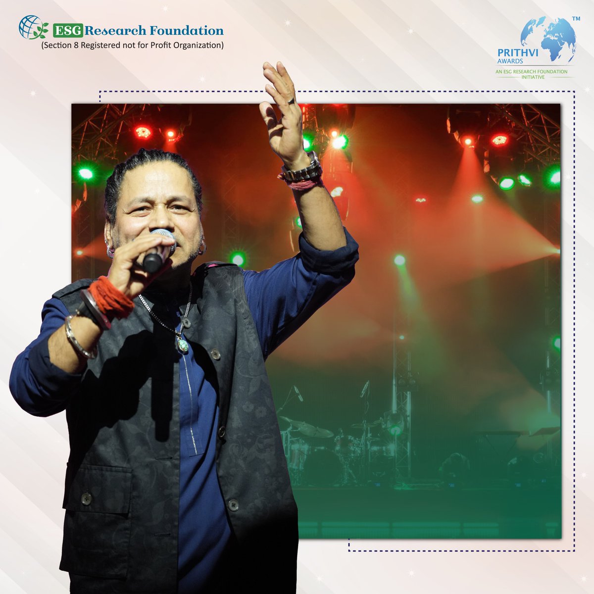 ESGChronicle's tweet photo. “When music meets purpose  The soulful voice of Kailash Kher closes the Prithvi Awards 2025!”#PrithviAwards2025 #TakeThePledge #GlobalChangeMakers #SustainabilityResolutions https://t.co/EaADT78R6u