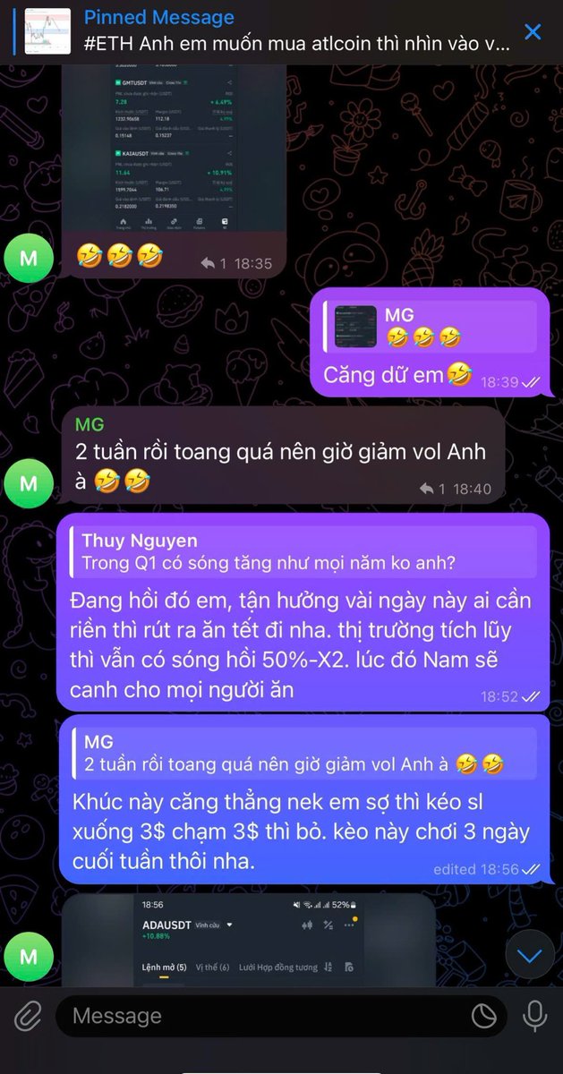 Nhiều con đang mất hỗ trợ tăng giá
Nhiều con đang tạo đáy mới
Anh em không thể biết chính xác đỉnh và đáy
Nhưng chắc chắn anh em sẽ cần tiền tiêu tết🙏
Vào Group để nghe nhận định thị trường mua đáy bán đỉnh cung Nam😁