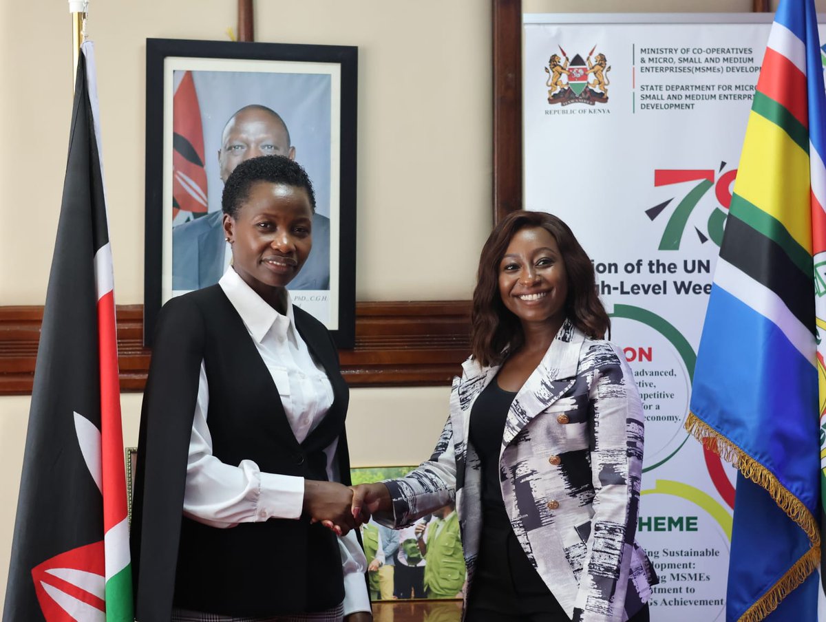 PS @HonSusanMangen1 hosted the Deputy Government Spokesperson Gabriel Muthuma to discuss ways of fostering collaboration to empower entrepreneurs, support small businesses, and ensure access to opportunities that drive economic resilience and strengthen MSMEs in Kenya.
