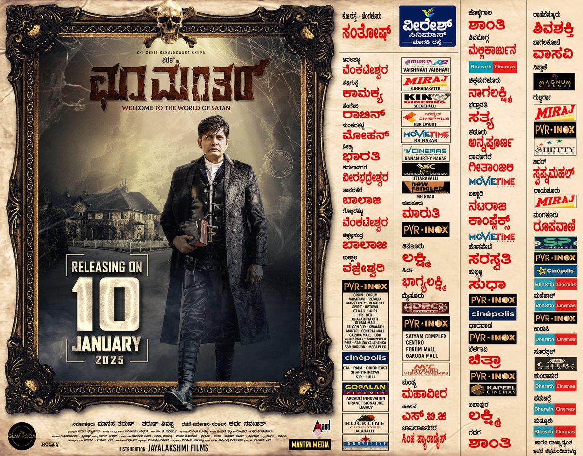 #Sharan ☆er #KarvvaNavneeth directorial #ChooMantar releasing tomorrow.
Trailer promises a #Hollywood style horror flick👌
youtu.be/S5uasG09_b0?si…
#KannadaMovieLovers #Kannada #Karnataka