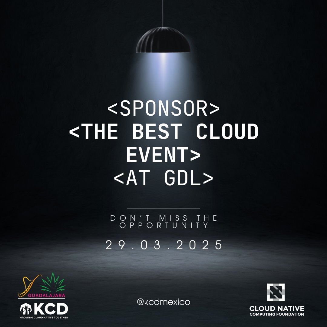 KCD México (@kcd_mexico) on Twitter photo ¡Patrocina KCD GDL 2025! 🇲🇽 29/03
📧: guadalajara@kubernetescommunitydays.org
🔗: bit.ly/3VNzYCT
---
Sponsor KCD GDL 2025! 🇲🇽
Connect with Mexico's cloud-native community.
📧: guadalajara@kubernetescommunitydays.org
🔗: bit.ly/3VNzYCT
#kcd #gdl #kubernetes ¡Patrocina KCD GDL 2025! 🇲🇽 29/03
📧: guadalajara@kubernetescommunitydays.org
🔗: bit.ly/3VNzYCT
---
Sponsor KCD GDL 2025! 🇲🇽
Connect with Mexico's cloud-native community.
📧: guadalajara@kubernetescommunitydays.org
🔗: bit.ly/3VNzYCT
#kcd #gdl #kubernetes