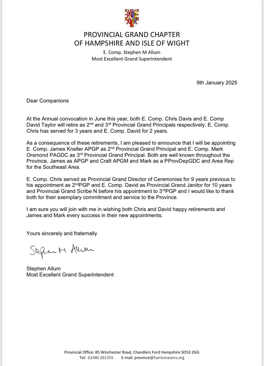 Announcement from MEGS