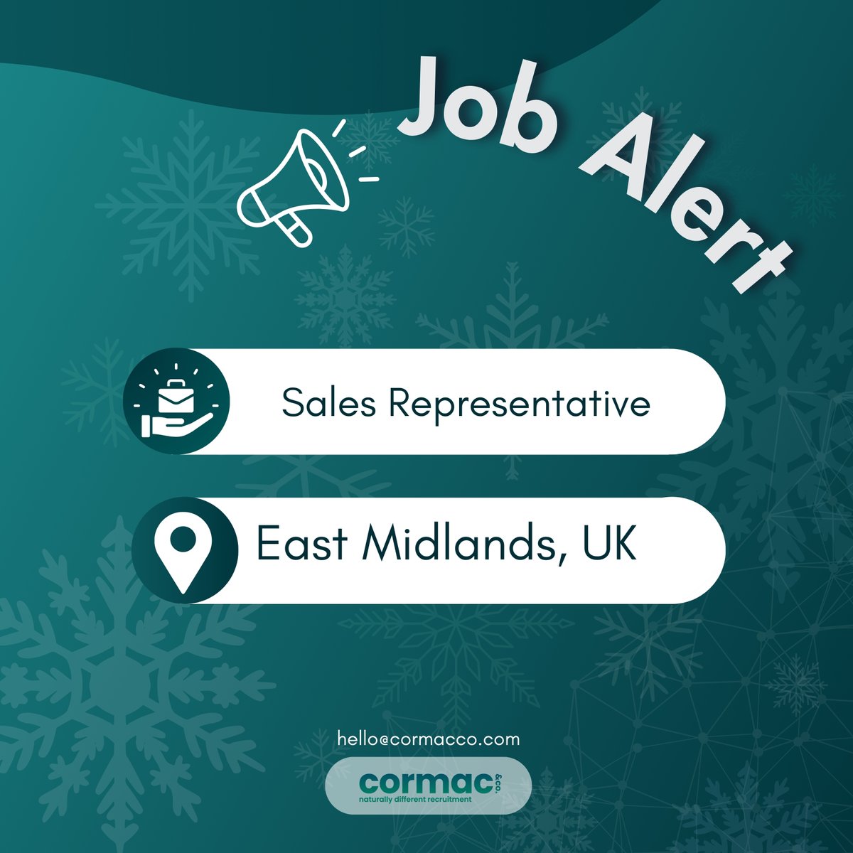 CormacCo's tweet photo. Job Alert 📣

We have a vacancy for a Sales Representative live on our website!

📍 East Midlands, UK

Apply below 👇

https://t.co/SkY0PY0vLd

#NewJob #Vacancy #Apply #NewJob https://t.co/JnKo862054