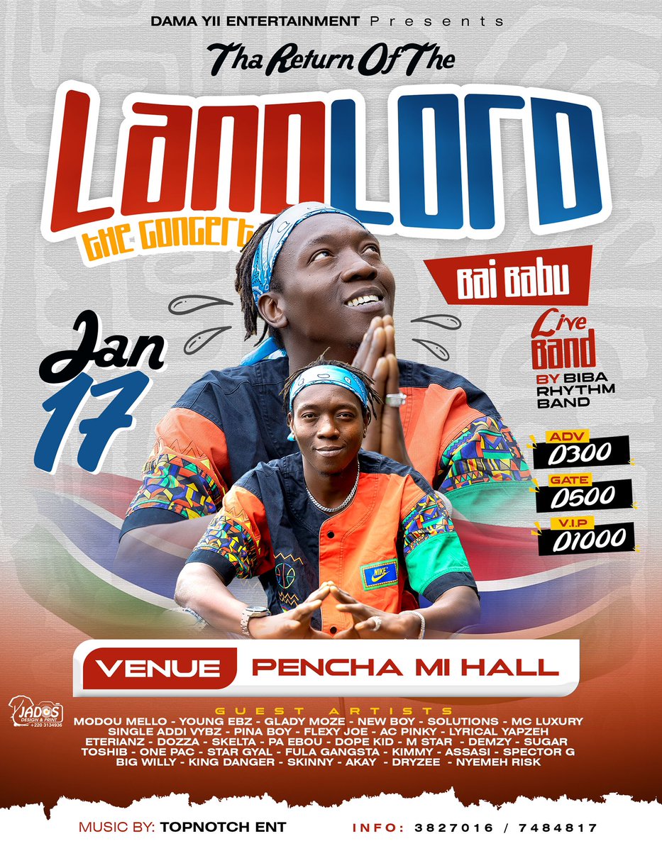 Return Of The LandLord🇬🇲🎉 January 17th Pencha Mi Hall <a href="/BaiBabu_/">Bai Babu Official</a>  A Night To Be Remembered!!