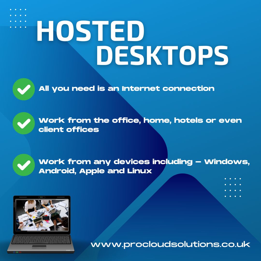 #ProCloudSolutions Hosted Desktops (Desktop as a service) enable businesses to connect to their own dedicated virtual server which simplifies management, provisioning and access to corporate data and applications. 💻

➡procloudsolutions.co.uk/hosted-remote-…