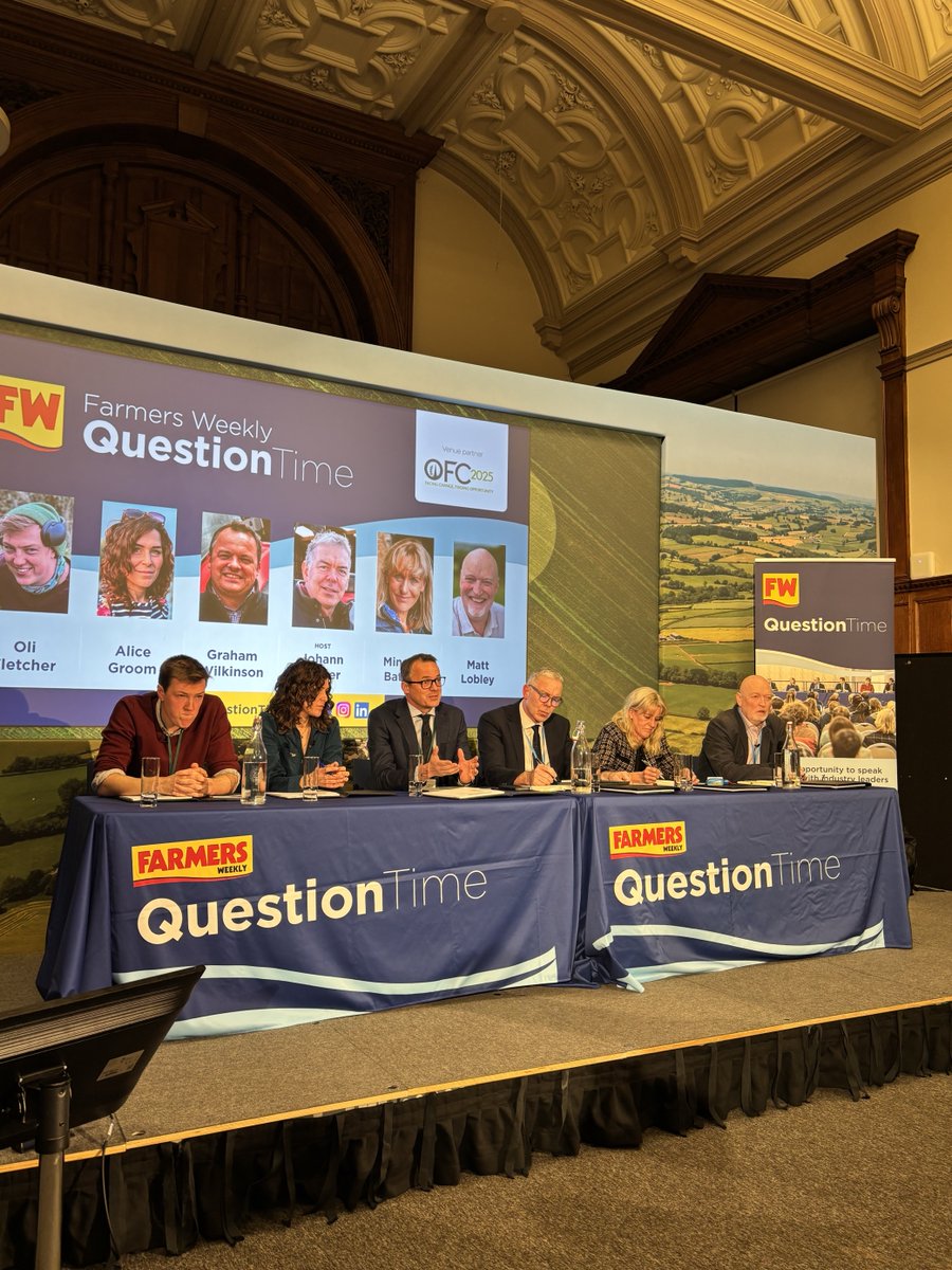 Graham Wilkinson (@gwilks2) on Twitter photo It was great to take part in <a href="/FarmersWeekly/">Farmers Weekly</a> Question Time panel hosted by <a href="/johanntasker/">Johann Tasker 🇺🇦</a> at <a href="/oxfordfarming/">Oxford Farming Conference</a>, joining an excellent group of fellow panellists - <a href="/Minette_Batters/">minette batters</a>, <a href="/AliceGroom2/">Alice Groom</a>, Matt Lobley, and Oli Fletcher - for an engaging and thought-provoking discussion.
The It was great to take part in <a href="/FarmersWeekly/">Farmers Weekly</a> Question Time panel hosted by <a href="/johanntasker/">Johann Tasker 🇺🇦</a> at <a href="/oxfordfarming/">Oxford Farming Conference</a>, joining an excellent group of fellow panellists - <a href="/Minette_Batters/">minette batters</a>, <a href="/AliceGroom2/">Alice Groom</a>, Matt Lobley, and Oli Fletcher - for an engaging and thought-provoking discussion.
The