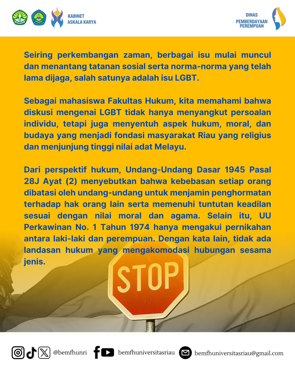 BEM Fakultas Hukum Universitas Riau tweet media